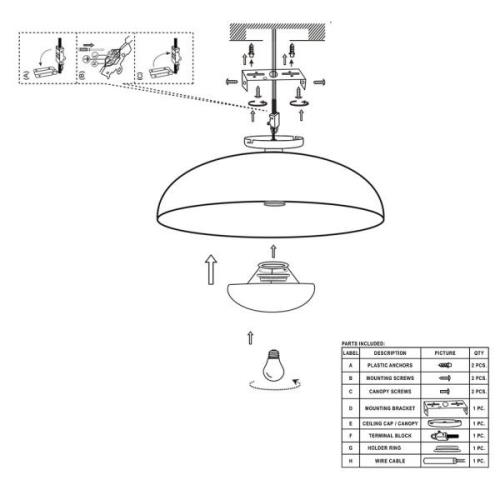 Messing plafondlamp, messingkleurig, metaal, Ø 42 cm