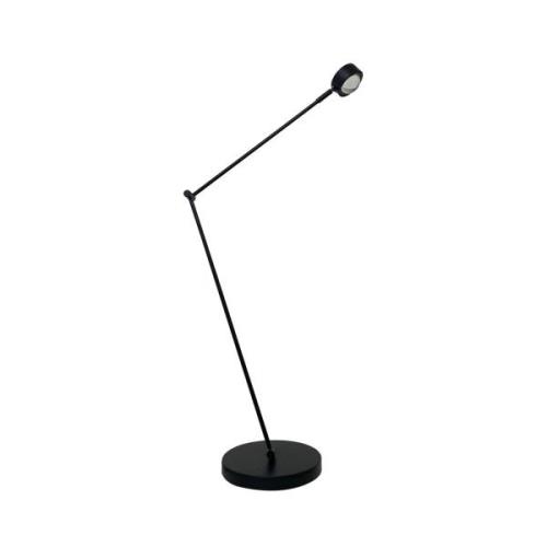 Lindby vloerlamp Jyla, zwart, lens, 3000K, GX53, ijzer