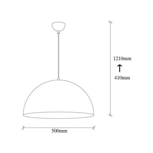 Hanglamp Berceste 234-S Ø50cm wit/goud