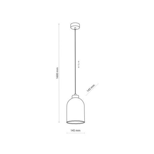 Glazen hanglamp Satipo, 1-lamp, transparant