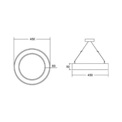 BRUMBERB Biro Circle Ring5 direct DALI Ø 45 cm zwart 4000K