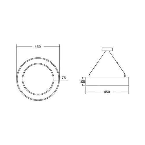 BRUMBERG Biro Circle Ring10 direct CA Ø 45 cm wit 3000 K