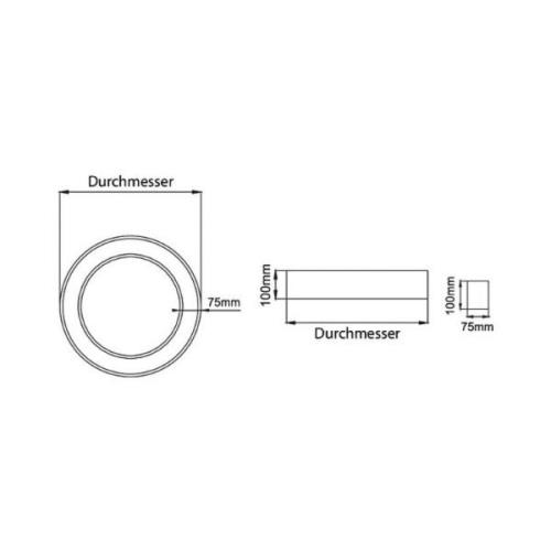 BRUMBERG Biro Circle Ring Plafond Ø 75 cm 40 W aan/uit wit 830