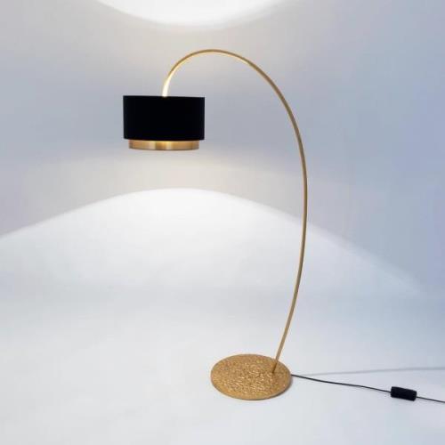 Vloerlamp Meteor, goudkleurig, hoogte 169 cm, ijzer