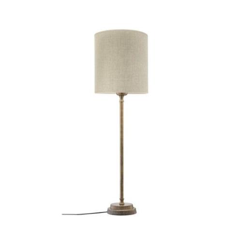 PR Home tafellamp Kent beige/messing kap Celyn cilinder