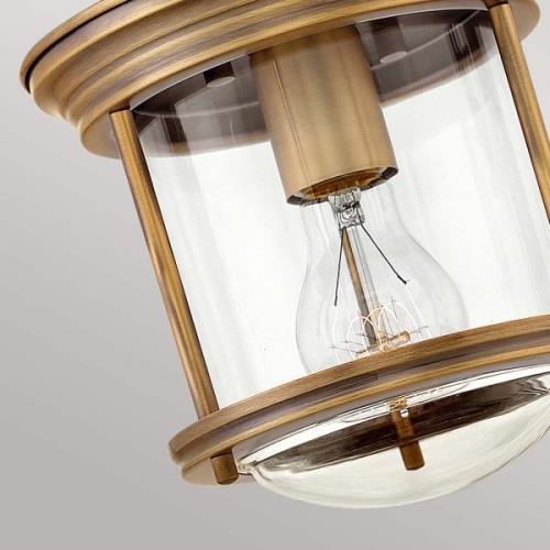 Hadrian Mini buiten plafondlamp, brons/helder