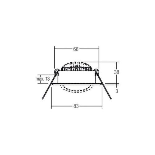 BRUMBERG LED inbouwspot BB09, RC, driver rond, roestvrij staal