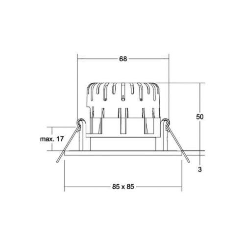 BRUMBERG Spot BB21 IP65 dimbare aansluitdoos zwart mat