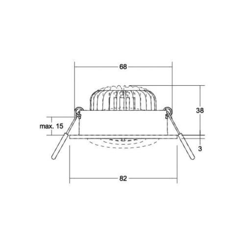 BRUMBERG LED spot BB35 aan/uit aansluitdoos structuur zwart