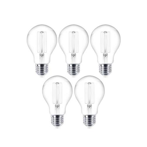 LED filament lamp E27 set van 5 4W 470 lm helder 2.700K