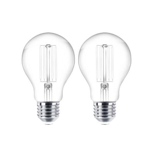 LED filament lamp E27 set van 2 4W 470 lm helder 2.700K