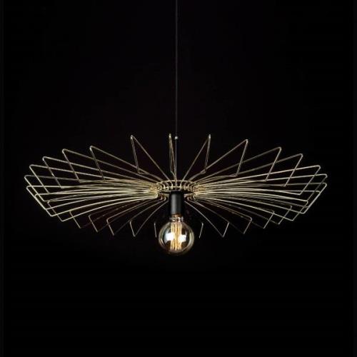 Hanglamp Umbrella in vlakke vorm, goud