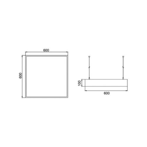 BRUMBERG LED hanglamp Biro Square, DALI dimbaar, wit, 3.000 K