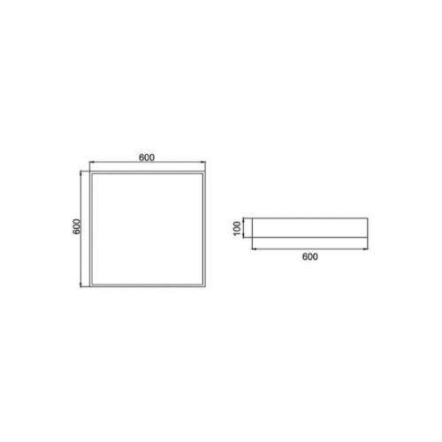 BRUMBERG Biro Square, 60x60cm, DALI dimbaar, wit, 3.000 K