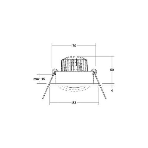 BRUMBERG LED inbouwspot Berrie-R, dimbaar, chroom