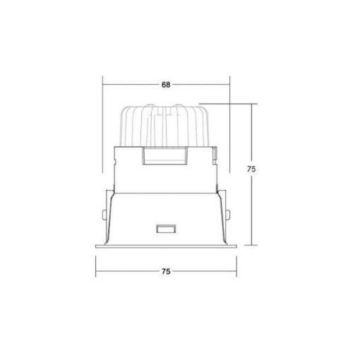 BRUMBERG Binato DALI downlight aansluitdoos 4.000 K zwart