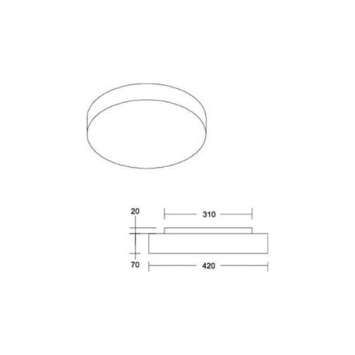 BRUMBERG Celtis Midi plafondlamp, E27, chintz, bruingrijs