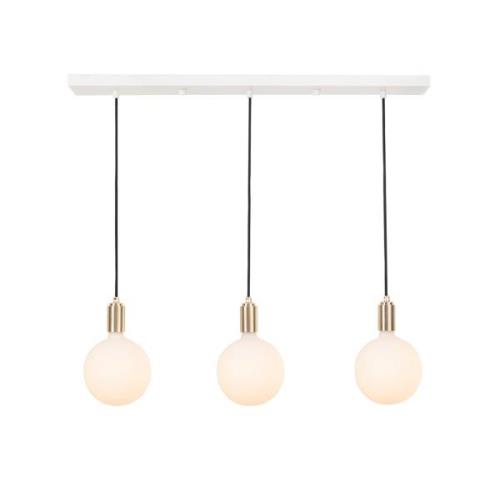 Tala Drievoudige hanglamp Lineair, metaal, opaal LED-glas