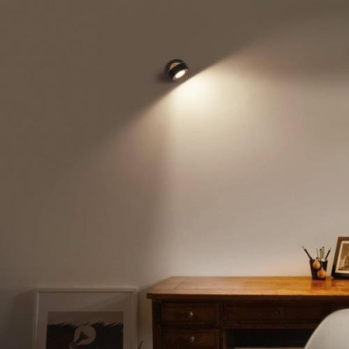 LEDVANCE Pluto LED wandspot, staal, hout, zwart