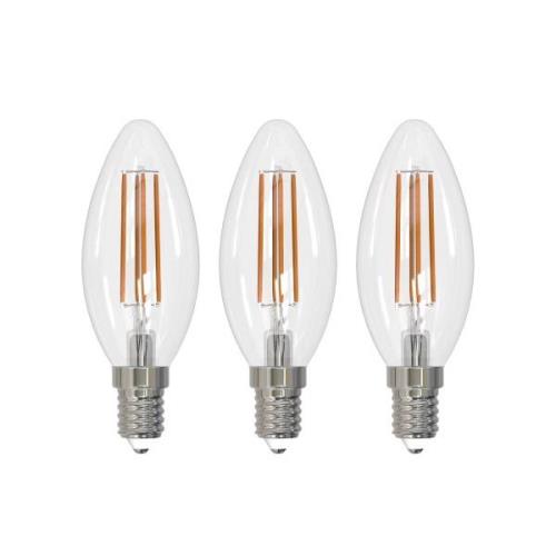 Arcchio LED lamp E14 kaars, set van 3, 4000 K