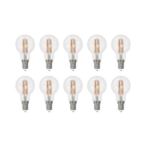 Arcchio LED filament lamp E14 G45, set van 10, 2700 K