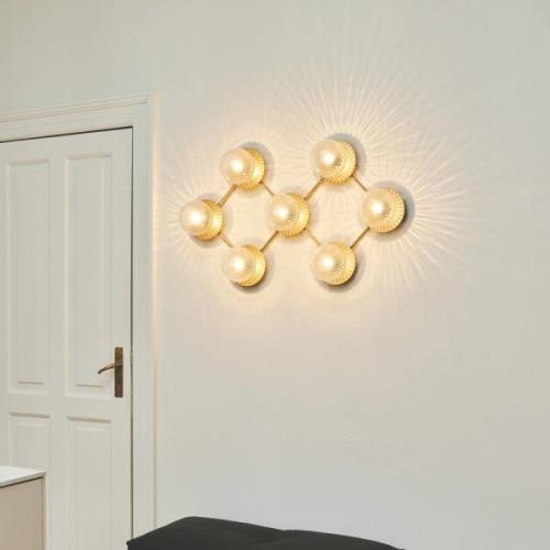 Nuura Liila 7 wandlamp 7-lamps goud/helder