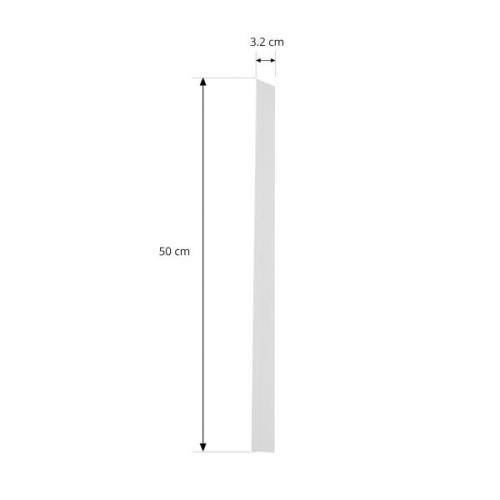 Lindby afdekhoes Linaro, wit, 1-fase systeem, 50 cm