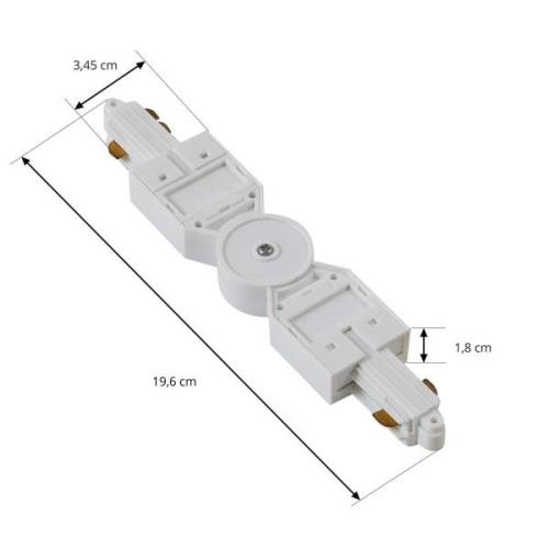 Lindby connector Linaro, wit, verstelbaar, 1-fase