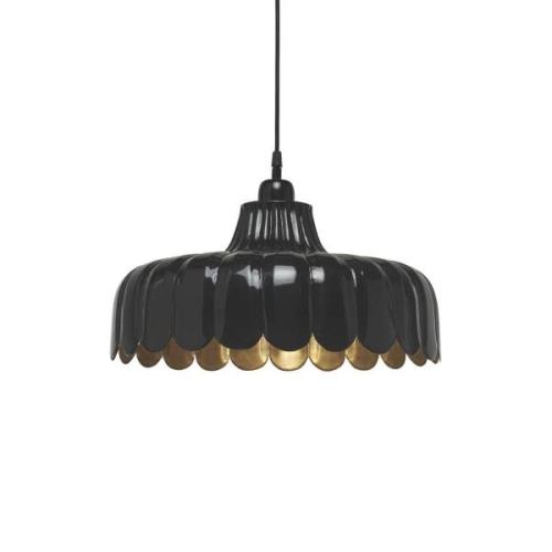 PR Home Hanglamp Wells, zwart/goud, Ø 43 cm, metaal