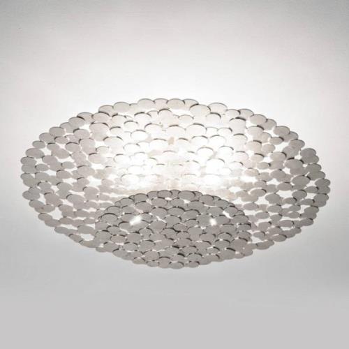 Terzani plafondlamp 60cm zilver