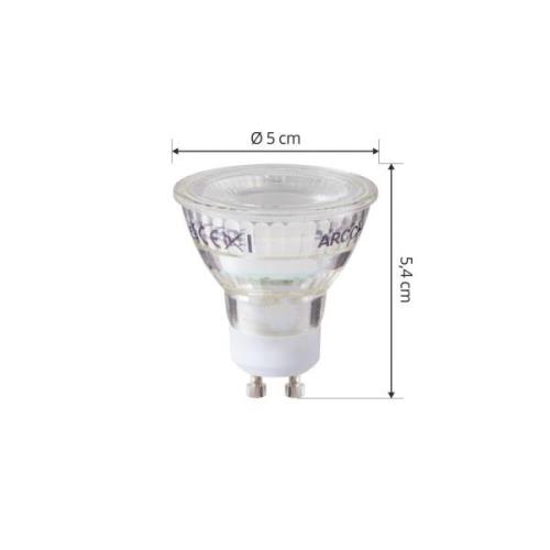 Arcchio LED lamp GU10 2,5W 6500K 450lm glas set van 10