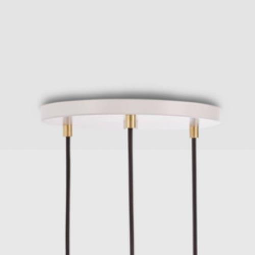 Tala hanglamp Triple Pendant rond, E27 helder, wit/walnoot