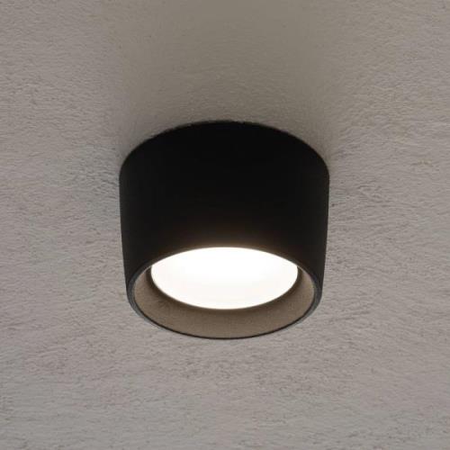 Downlight Livia Ø 16 cm zwart/berijpte kunsthars GX53 CCT