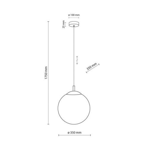 Hanglamp Esme, opaalglas, 1-lamp, Ø 35 cm