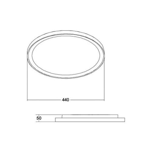 BRUMBERG LED plafondlamp Sunny Midi, DALI, 3.000 K, wit