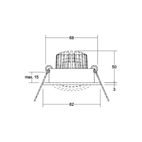 BRUMBERG LED inbouwspot Tirrel-R, RC, ronde driver, mat aluminium