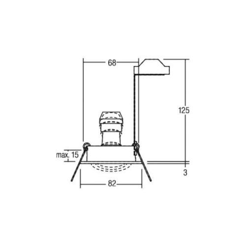 BRUMBERG inbouwspot Tirrel-R, GU10 fitting, mat zwart