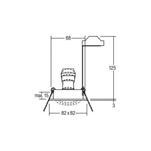 BRUMBERG inbouwspot Tirrel-S, GU10 fitting, mat zwart