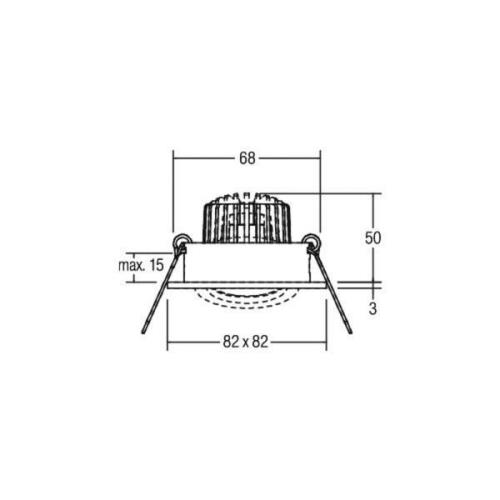 BRUMBERG LED inbouwspot Tirrel-S, aan/uit, structuur wit