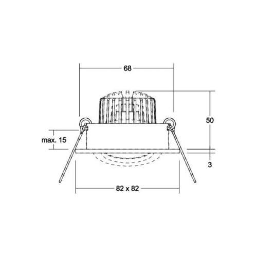 BRUMBERG LED inbouwspot Tirrel-S, dimbaar, mat aluminium