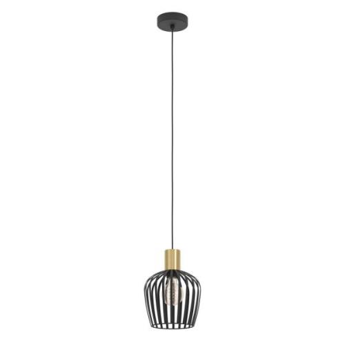 Hanglamp Empoli, zwart/messingkleurig