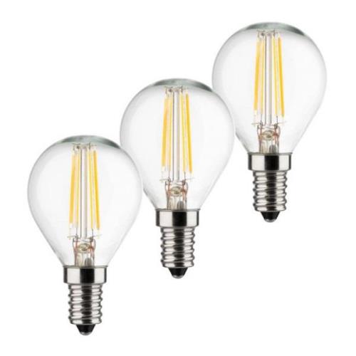 LED druppellamp E14 4W 2.700K Filament set van 3