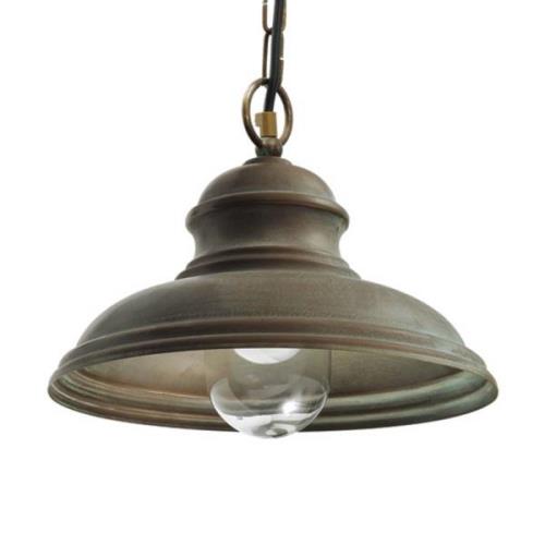 Buiten hanglamp Riccardo, ketting, glas cilinder