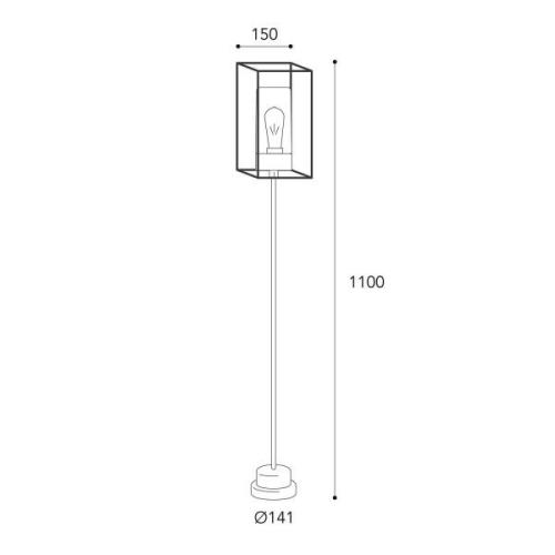 Tuinverlichting Cubic³ 3371 messing antiek/opaal