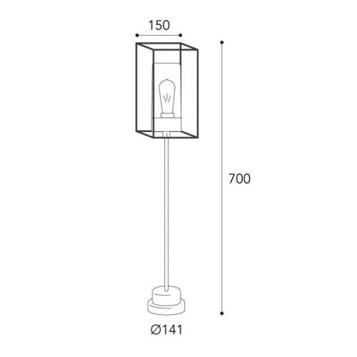 Tuinverlichting Cubic³ 3370 messing antiek/opaal