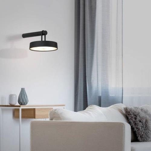 JUST LIGHT. LED wandlamp Arma, zwart kunststof IP44