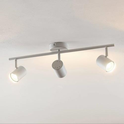 Lindby plafondlamp Jorell, mat wit, 3-lamps, staal