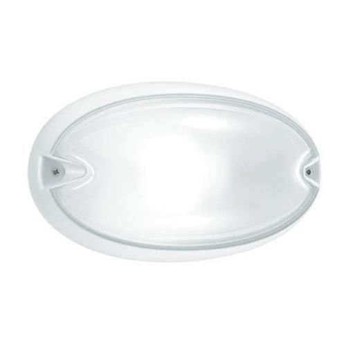 Ovale buitenwandlamp Chip, wit