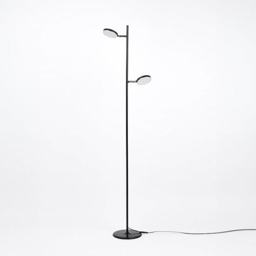 Aluminor Declic LED vloerlamp 2-lamps zwart