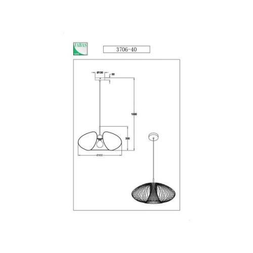 Hanglamp Fassa, afwerking goudmat, Ø 60 cm, metaal